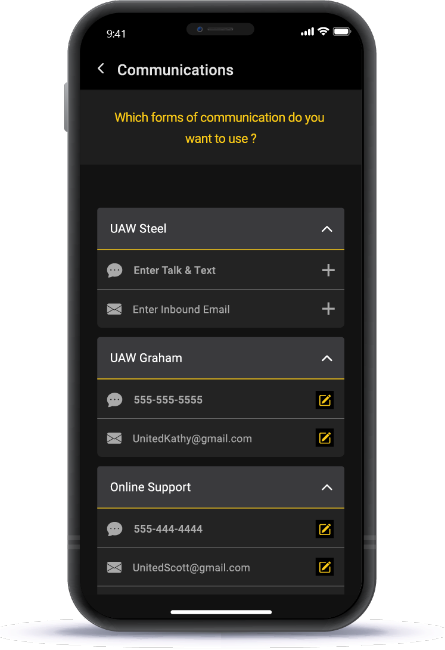 Carwash Communicator - Communications Screen