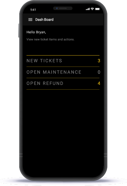 Carwash Communicator - Dashboard Screen