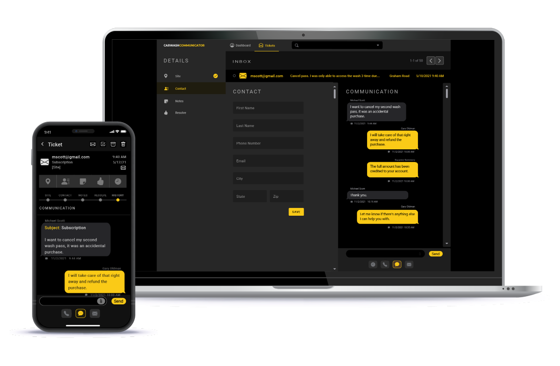 Carwash Communicator - Phone and Desktop Communication